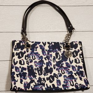 Anne Klein Purple and Pink Animal Print Handbag